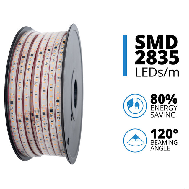 Velvalux Dimmable LED Strip 50m - Natural White 4000K - Waterproof IP67