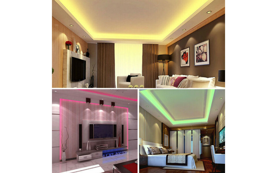 HLW LED Dimmable LED Strip Set RGB - 5 Meters, 150 LEDs, Remote Control