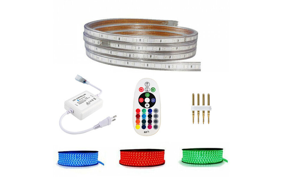 HLW LED Smart Dimmable LED Strip Set 50m - RGB, Waterproof IP65 HLW LED Smart Dimmable LED Strip Set 50m - RGB, Waterproof IP65