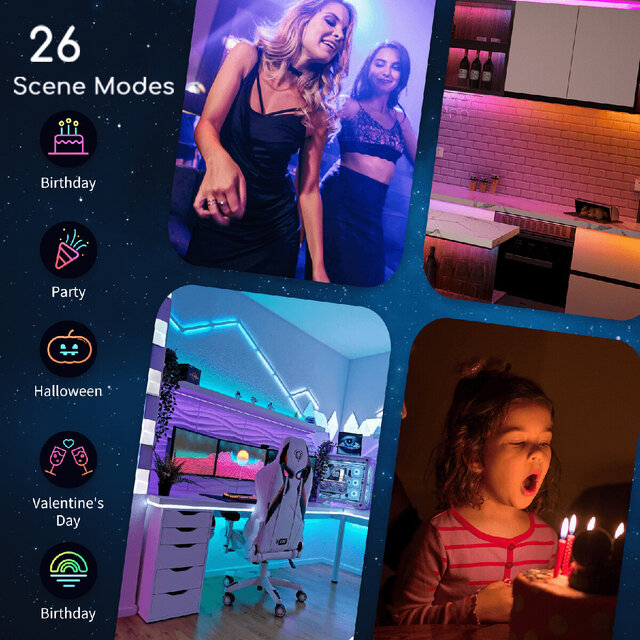 HLW LED Smart LED Strip Aigi - Dimbaar RGB 5 meter WiFi LED lamp