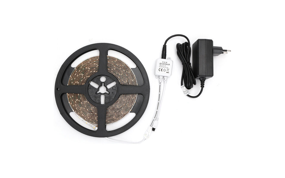 HLW LED Dimbare LED Strip Set 5m - Warm Wit 3000K - Waterdicht IP65