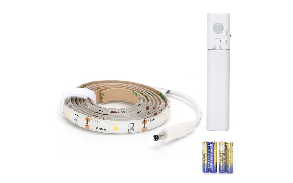 HLW LED LED Strip Set met Sensor - Warm Wit 3000K - Batterij Voeding