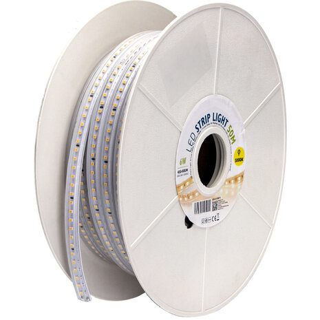 LED Strip 50m IP65 Waterdicht Warm Wit 3000K – Aigi Stribo LED Strip 50m IP65 Waterdicht Warm Wit 3000K – Aigi Stribo