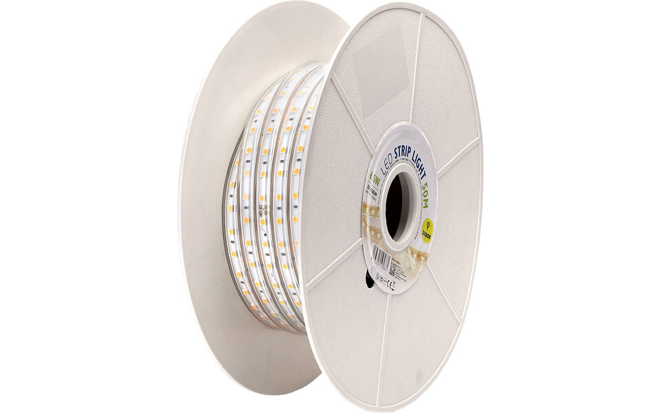 HLW LED LED Strip 50m - Warm Wit 3000K - IP65 Waterdicht