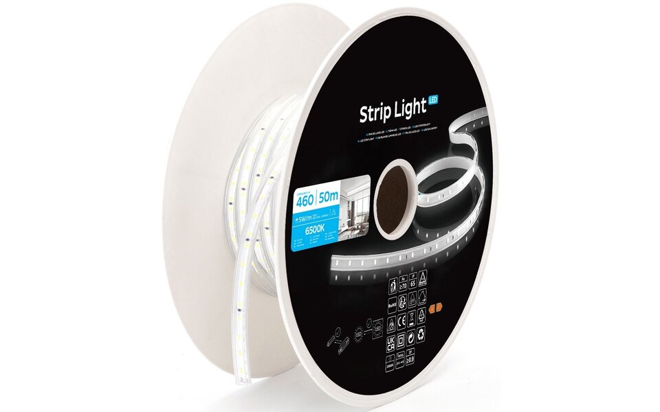 HLW LED LED Strip Aigi Drody 50m - Waterdicht IP65 Koud Wit 6500K