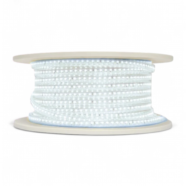 LED Strip Aigi Stribo 50m - Waterdicht IP65 Koud Wit 6500K Lichtbronnen