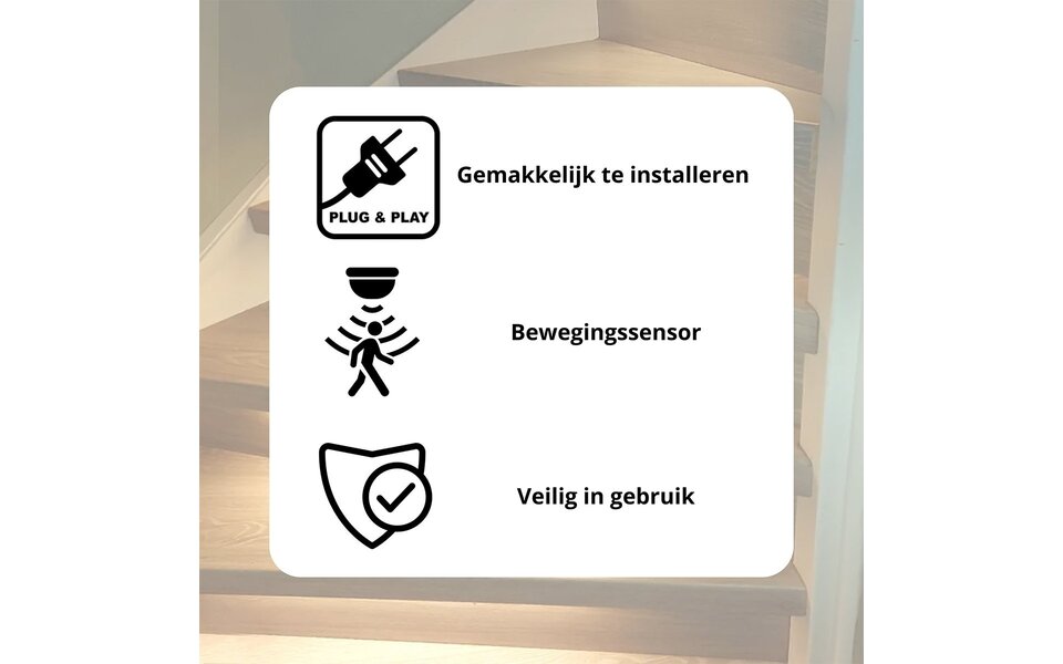 Velvalux Velvalux Dimbare LED Trapverlichting Set Warm Wit 3000K Velvalux Velvalux Dimbare LED Trapverlichting Set Warm Wit 3000K