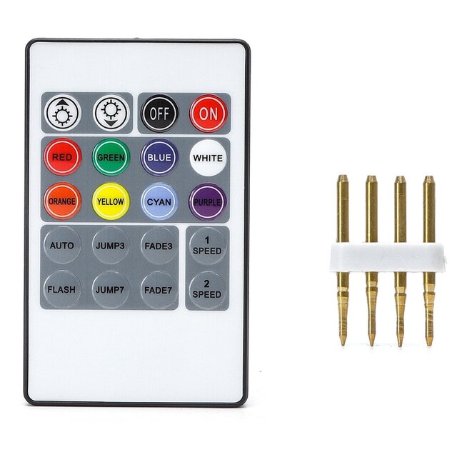 Witte dimbare LED strip van 10 meter met afstandsbediening en 600W vermogen RGB verlichting