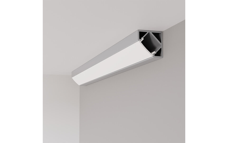 Velvalux LED Strip Profile Velvalux Profi - White Aluminum Corner Profile 1m