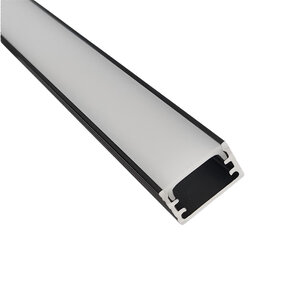 Velvalux Zwart Aluminium Profiel voor LED strip Trapverlichting Velvalux Zwart Aluminium Profiel voor LED strip Trapverlichting