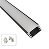 Zwart aluminium profiel van 500 mm lang, 14,8 mm breed en 8,8 mm dik voor LED strip trapverlichting
