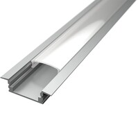 LED Strip Profile Velvalux Profi - Silver Aluminum 1m Recessed
