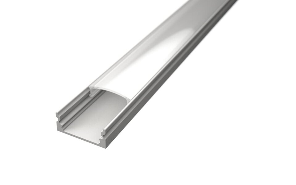 Velvalux LED Strip Profile Velvalux Profi White Aluminum 1 Meter Surface Mount