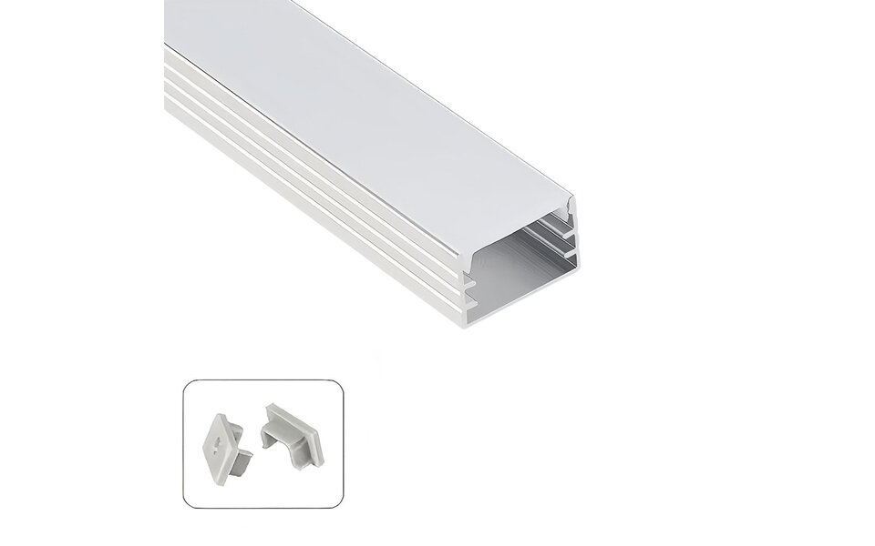 Velvalux Velvalux Aluminum Profile Silver for LED Strip Stair Lighting