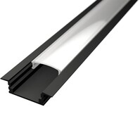 LED Strip Profile Velvalux Profi - Black Aluminum Recessed 1m