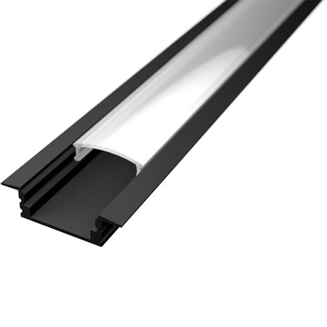 LED Strip Profiel Velvalux Profi - Zwart Aluminium Inbouw 1m LED Strip Profiel Velvalux Profi - Zwart Aluminium Inbouw 1m