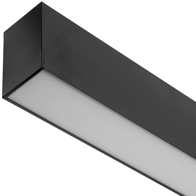 HLW LED 40W LED Hanglamp - Zwart & Wit - Natuurlijk Wit 4000K - Energiezuinige Lijnverlichting