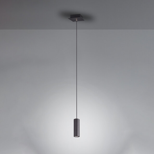 ronde zwarte LED hanglamp met GU10 fitting modern design 35W vermogen ronde zwarte LED hanglamp met GU10 fitting modern design 35W vermogen