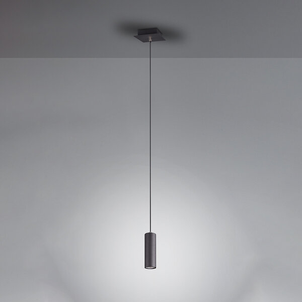 HLW LED Zwarte LED Hanglamp Trion Mary - 1-lichts, Mat Zwart Aluminium, GU10 HLW LED Zwarte LED Hanglamp Trion Mary - 1-lichts, Mat Zwart Aluminium, GU10