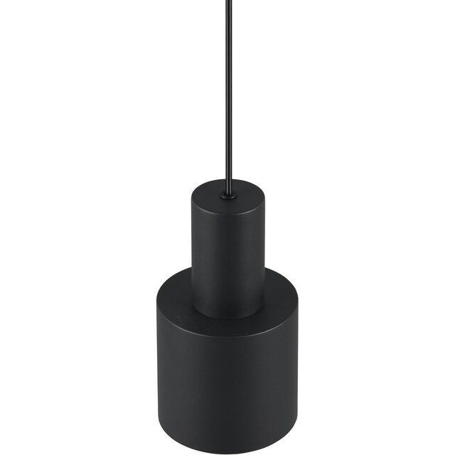 moderne mat zwarte metalen LED hanglamp met 10W vermogen en E27 fitting moderne mat zwarte metalen LED hanglamp met 10W vermogen en E27 fitting