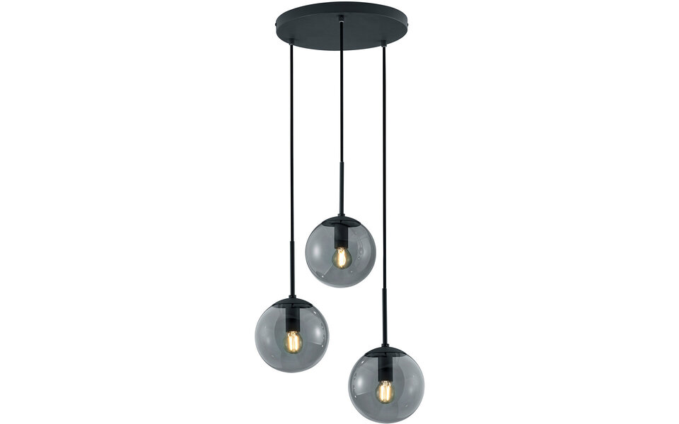 HLW LED LED Pendant Lamp Trion Balina - 3-light Round Matte Anthracite Aluminum E14