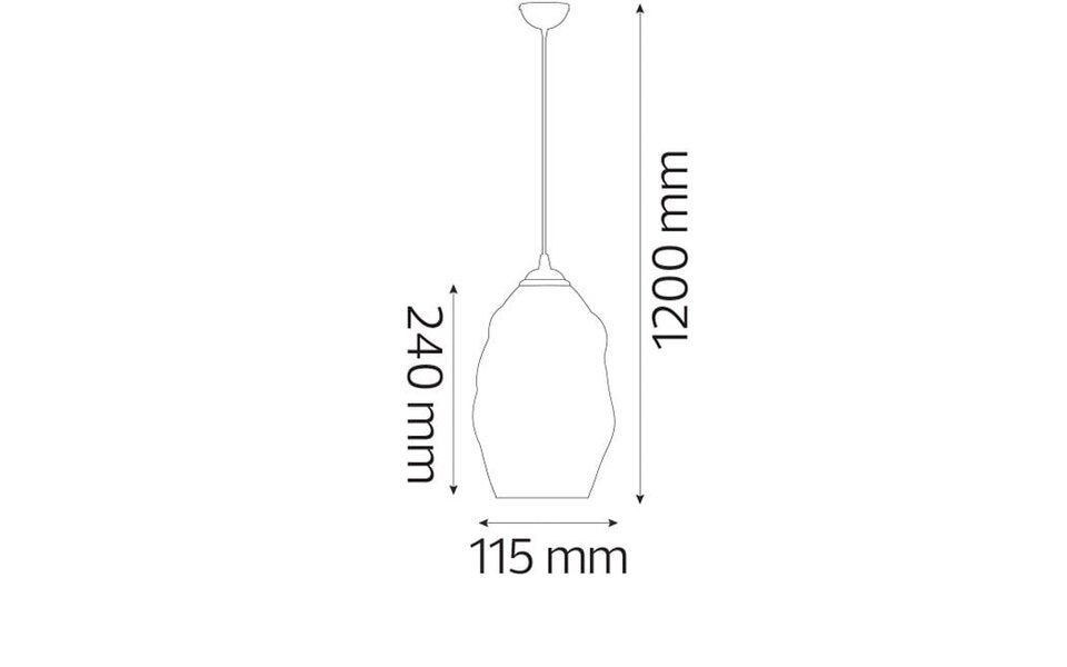 HLW LED LED Hanglamp met Glas - Ovaal Koper LED Lamp, E27 fitting, In hoogte verstelbaar