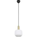 Stylish Metal LED Pendant Lamp with White Glass and Matte Brass Finish Stylish Metal LED Pendant Lamp with White Glass and Matte Brass Finish