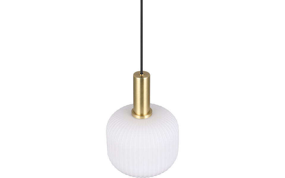 HLW LED Stylish Metal LED Pendant Lamp with White Glass and Matte Brass Finish HLW LED Stylish Metal LED Pendant Lamp with White Glass and Matte Brass Finish