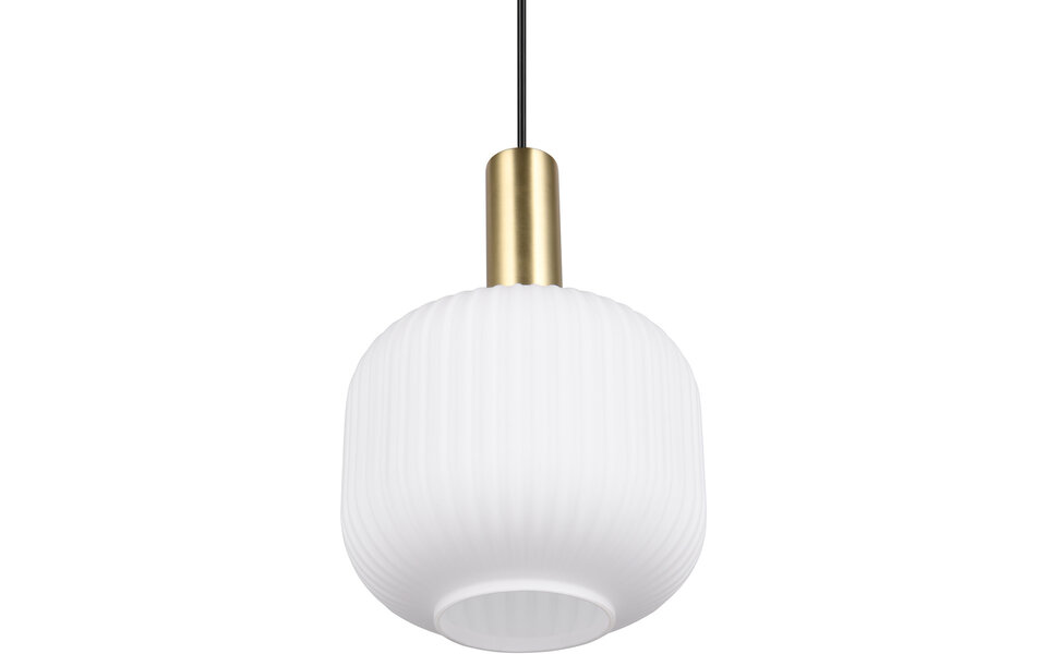HLW LED Stylish Metal LED Pendant Lamp with White Glass and Matte Brass Finish HLW LED Stylish Metal LED Pendant Lamp with White Glass and Matte Brass Finish