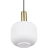 HLW LED Stylish Metal LED Pendant Lamp with White Glass and Matte Brass Finish HLW LED Stylish Metal LED Pendant Lamp with White Glass and Matte Brass Finish