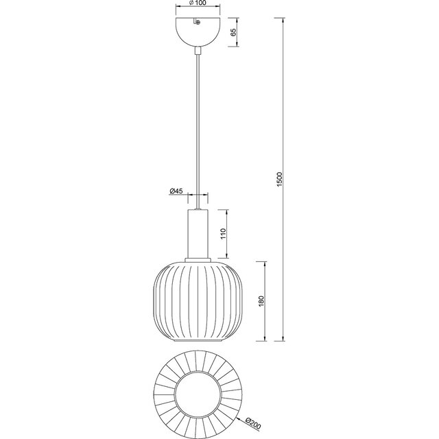 HLW LED Stijlvolle Metalen LED Hanglamp met Wit Glas en Mat Messing Afwerking
