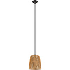 LED Pendant Lamp Trion Holz - Round Brown Paper, E27 fitting