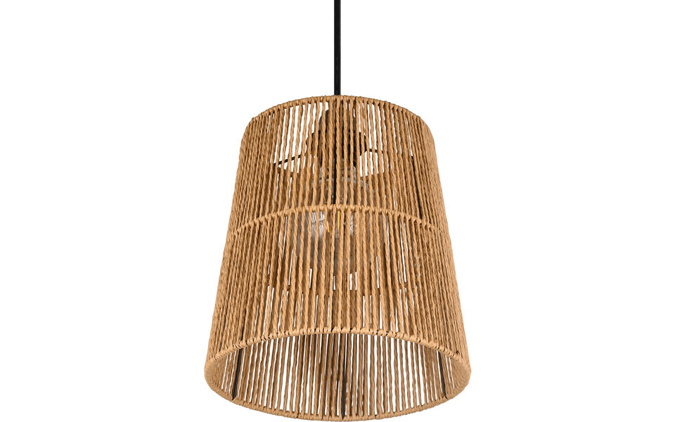 HLW LED LED Pendant Lamp Trion Holz - Elegant round pendant lighting with E27 fitting, energy efficient and durable