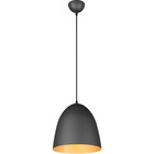HLW LED Stijlvolle LED Hanglamp Trion Lopez - Mat Zwart & Gouden Lichtvenster - E27 Fitting