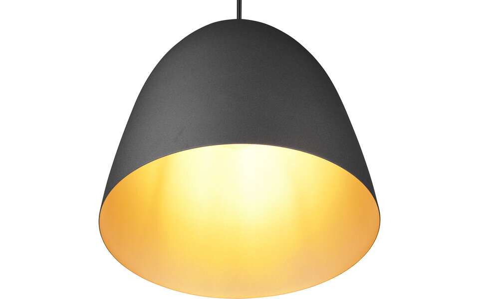 HLW LED Stijlvolle LED Hanglamp Trion Lopez - Mat Zwart & Gouden Lichtvenster - E27 Fitting HLW LED Stijlvolle LED Hanglamp Trion Lopez - Mat Zwart & Gouden Lichtvenster - E27 Fitting