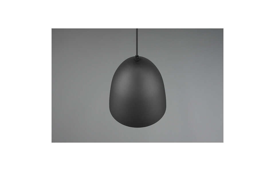 HLW LED Stylish LED Pendant Lamp Trion Lopez - Matte Black & Gold Light Window - E27 Socket
