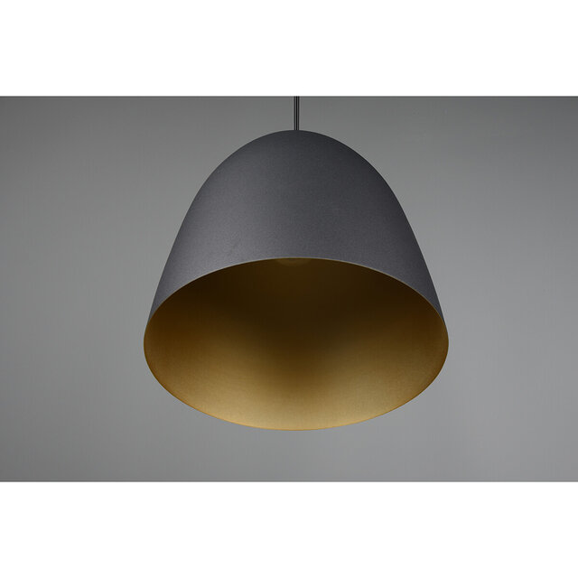 HLW LED Stijlvolle LED Hanglamp Trion Lopez - Mat Zwart & Gouden Lichtvenster - E27 Fitting HLW LED Stijlvolle LED Hanglamp Trion Lopez - Mat Zwart & Gouden Lichtvenster - E27 Fitting