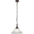 LED Pendant Lamp Trion Kantra - Rust-colored, Aluminum, E27 fitting, 1-light, Round design