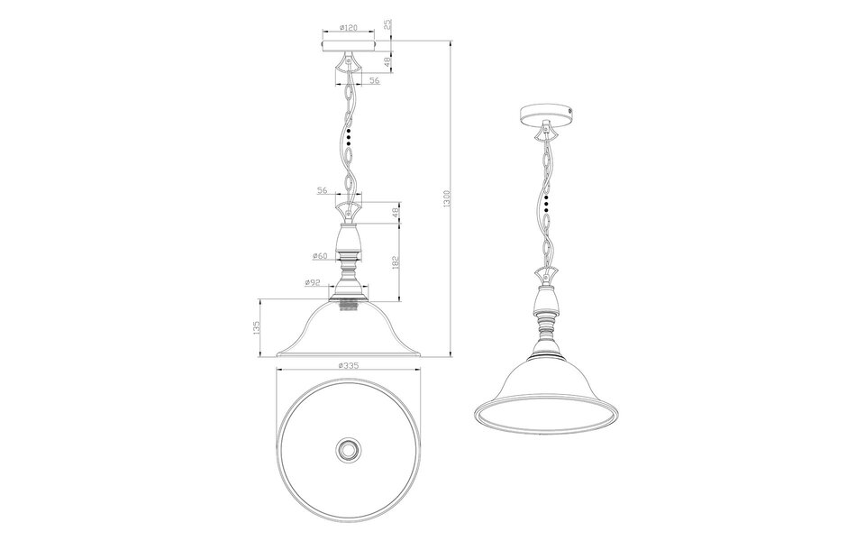 HLW LED LED Pendant Lamp Trion Kantra - Rust-colored, Aluminum, E27 fitting, 1-light, Round design