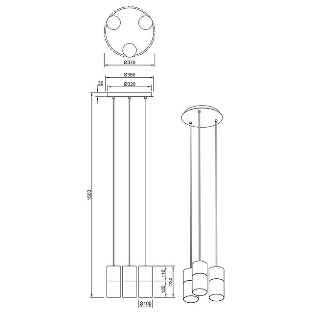 HLW LED Black LED Pendant Lamp with Glass - Trion Roba 3-light, Matte Black & Smoke Glass HLW LED Black LED Pendant Lamp with Glass - Trion Roba 3-light, Matte Black & Smoke Glass
