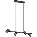 Black LED Pendant Lamp Trion Milona - 4-light, GU10 fitting, matte black aluminum Black LED Pendant Lamp Trion Milona - 4-light, GU10 fitting, matte black aluminum