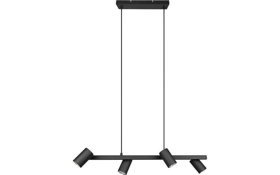 HLW LED Black LED Pendant Lamp Trion Milona - 4-light, GU10 fitting, matte black aluminum HLW LED Black LED Pendant Lamp Trion Milona - 4-light, GU10 fitting, matte black aluminum