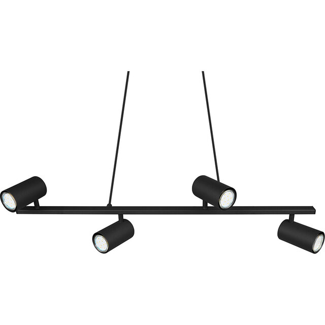 HLW LED Black LED Pendant Lamp Trion Milona - 4-light, GU10 fitting, matte black aluminum HLW LED Black LED Pendant Lamp Trion Milona - 4-light, GU10 fitting, matte black aluminum