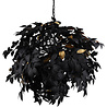 HLW LED Trion Lovy LED Chandelier - Black LED Pendant Lamp with Gold Accents, 4-light, E14 Fitting