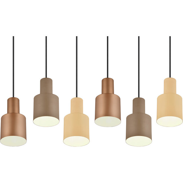 HLW LED LED Pendant Lamp Trion Agido - Black 6-light LED lamp with multicolor shade HLW LED LED Pendant Lamp Trion Agido - Black 6-light LED lamp with multicolor shade