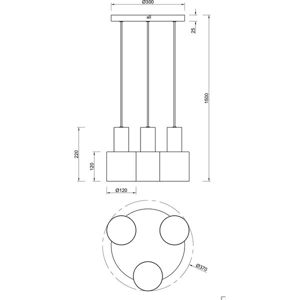 HLW LED LED Hanglamp Trion Agido – Zwarte 3-lichts LED lamp met multicolor lampenkap HLW LED LED Hanglamp Trion Agido – Zwarte 3-lichts LED lamp met multicolor lampenkap