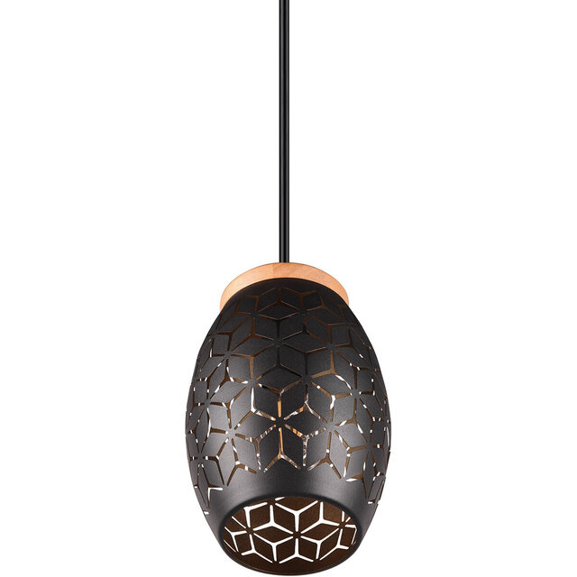 HLW LED Elegant LED Pendant Lamp Black/Gold - Metal LED Lamp with E27 Fitting HLW LED Elegant LED Pendant Lamp Black/Gold - Metal LED Lamp with E27 Fitting