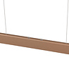 Dimbare moderne LED hanglamp in coffee kleur met metalen kap en 28W vermogen