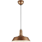 HLW LED LED Pendant Lamp Trion Wulo - Antique Copper Round Aluminum, E27 Fitting