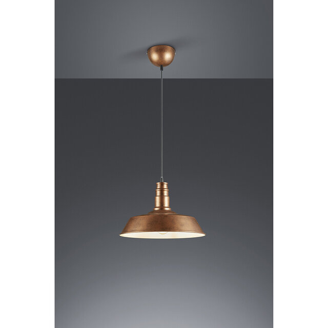 moderne bruine LED hanglamp met antiek koperen afwerking en E27 fitting, 60W vermogen moderne bruine LED hanglamp met antiek koperen afwerking en E27 fitting, 60W vermogen